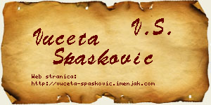 Vuceta Spasković vizit kartica